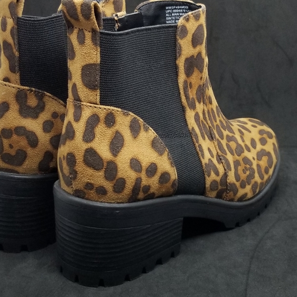 🔥 Women's Combat Boot Leopard Print Boot Size 7 - Picture 6 of 11